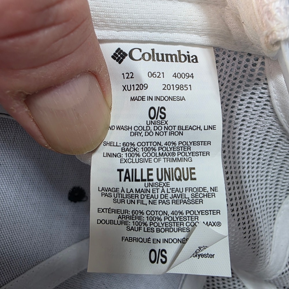 Columbia Mesh Trucker Hat PFG‎ Snapback Navy Blue White Mountain Patch Cap O/S - Picture 7 of 7